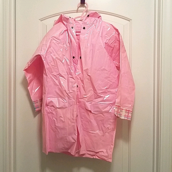 pink vinyl coat